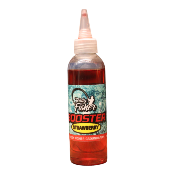 Strwaberry Booster Strawberry Booster – Sweet liquid attractant for fishing, ideal for hookbaits, pellets, and PVA-friendly groundbait mixes.