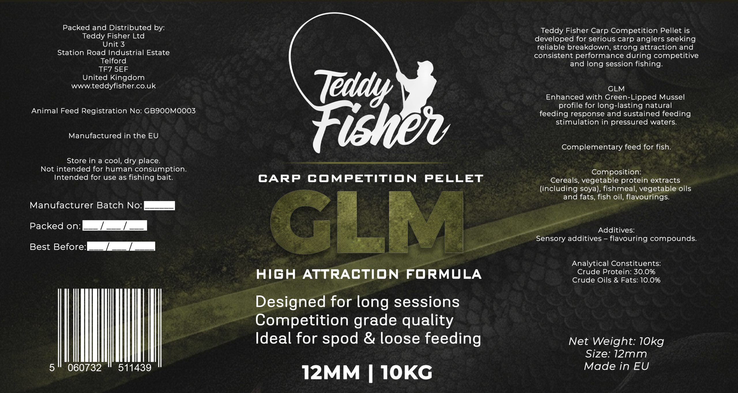 GLM Competition 12mm Pellets  - 10kg