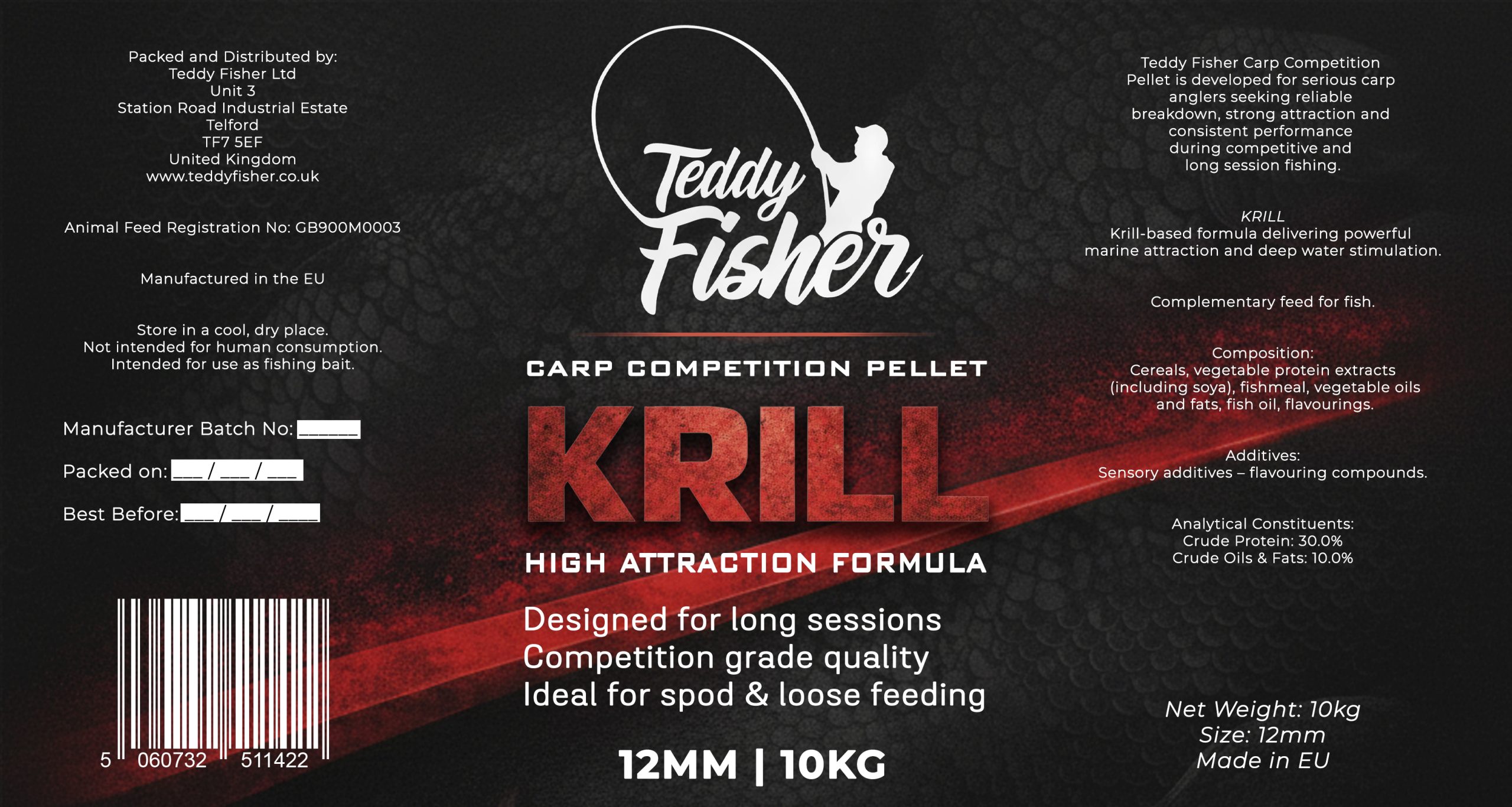 Krill Competition Pellets 12mm (Pre-Order)